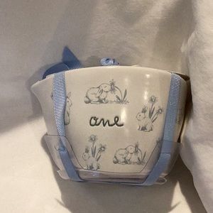 Rae Dunn Easter Blue Bunny Script measuring cups
